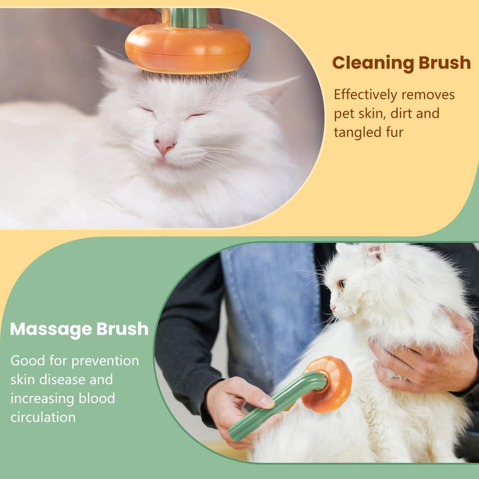 Premium Pumpkin Pet Brush – Remove Shedding Hair in Seconds