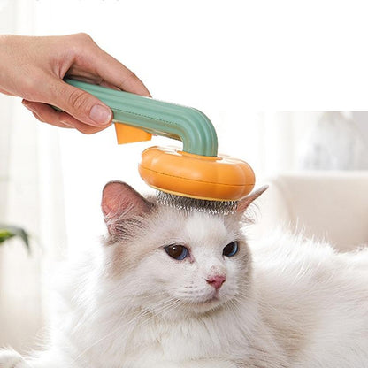 Premium Pumpkin Pet Brush – Remove Shedding Hair in Seconds
